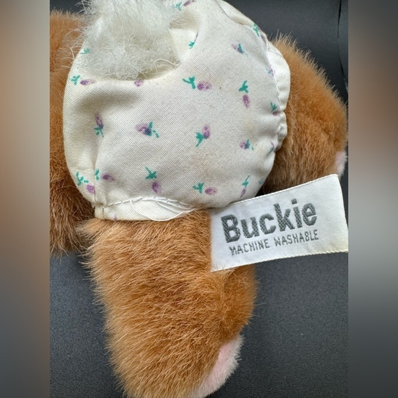 Russ Buckie Vintage Rabbit Plush Stuffed Baby Bunny W/ Pacifier No Hang Tag 7” - Picture 4 of 5